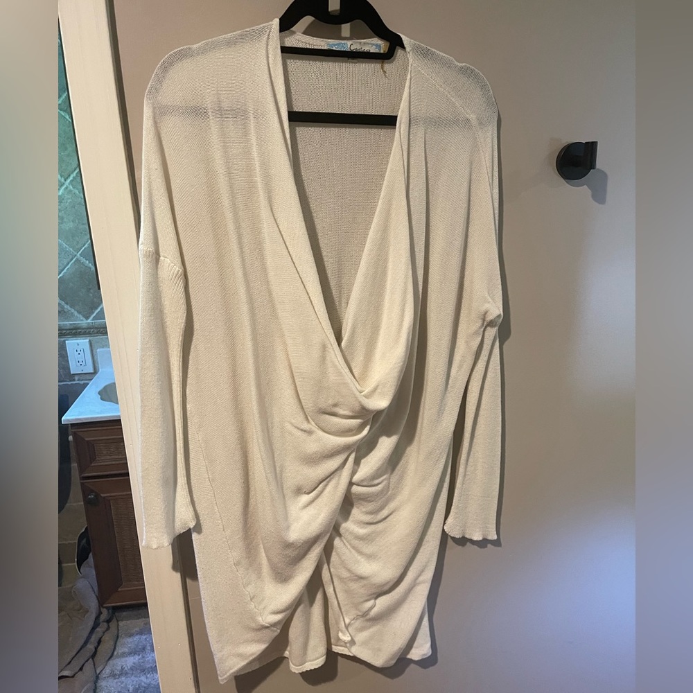 Womens front tie sweater
